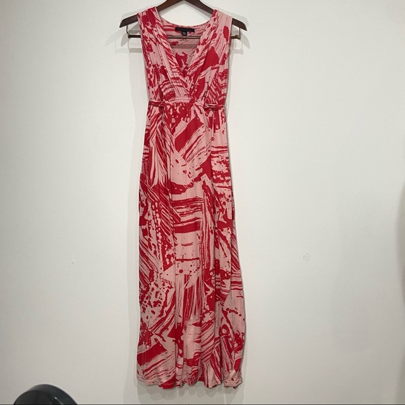 Kenneth Cole Red Maxi Dress Size Small - Picture 1 of 9